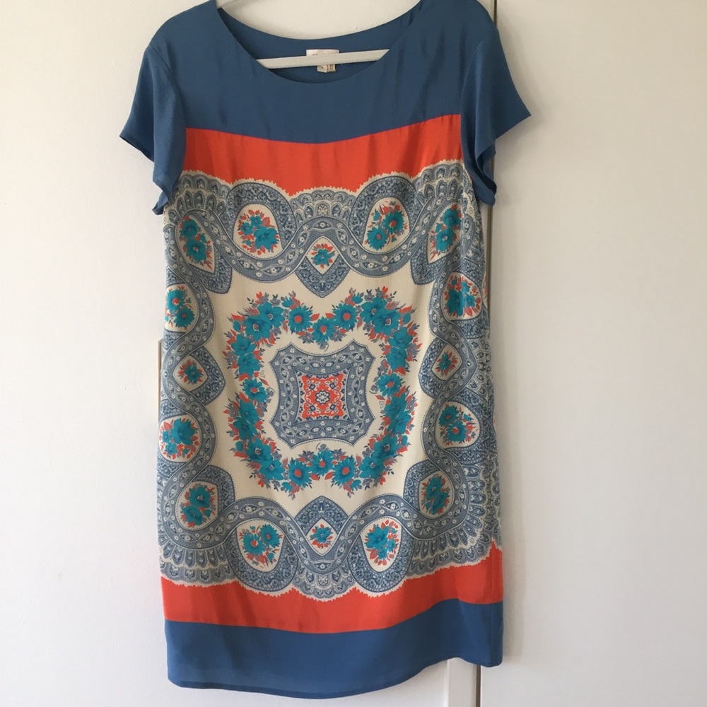 Silk paisley patterned dress